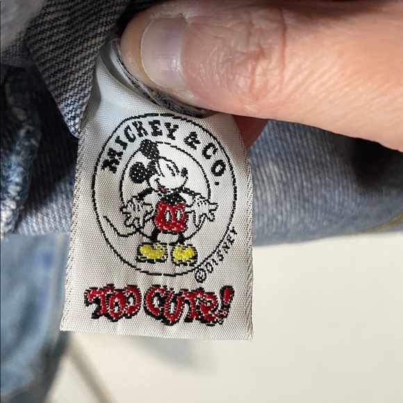 Vintage Disney Embroidered Mickey Mouse & Friends Light Denim Jacket Sz L 90s - Picture 6 of 11